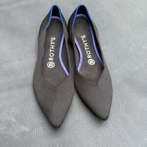 Rothy's Women's Size 8 The Point Black Classic Flats Excellent‎ Condition
